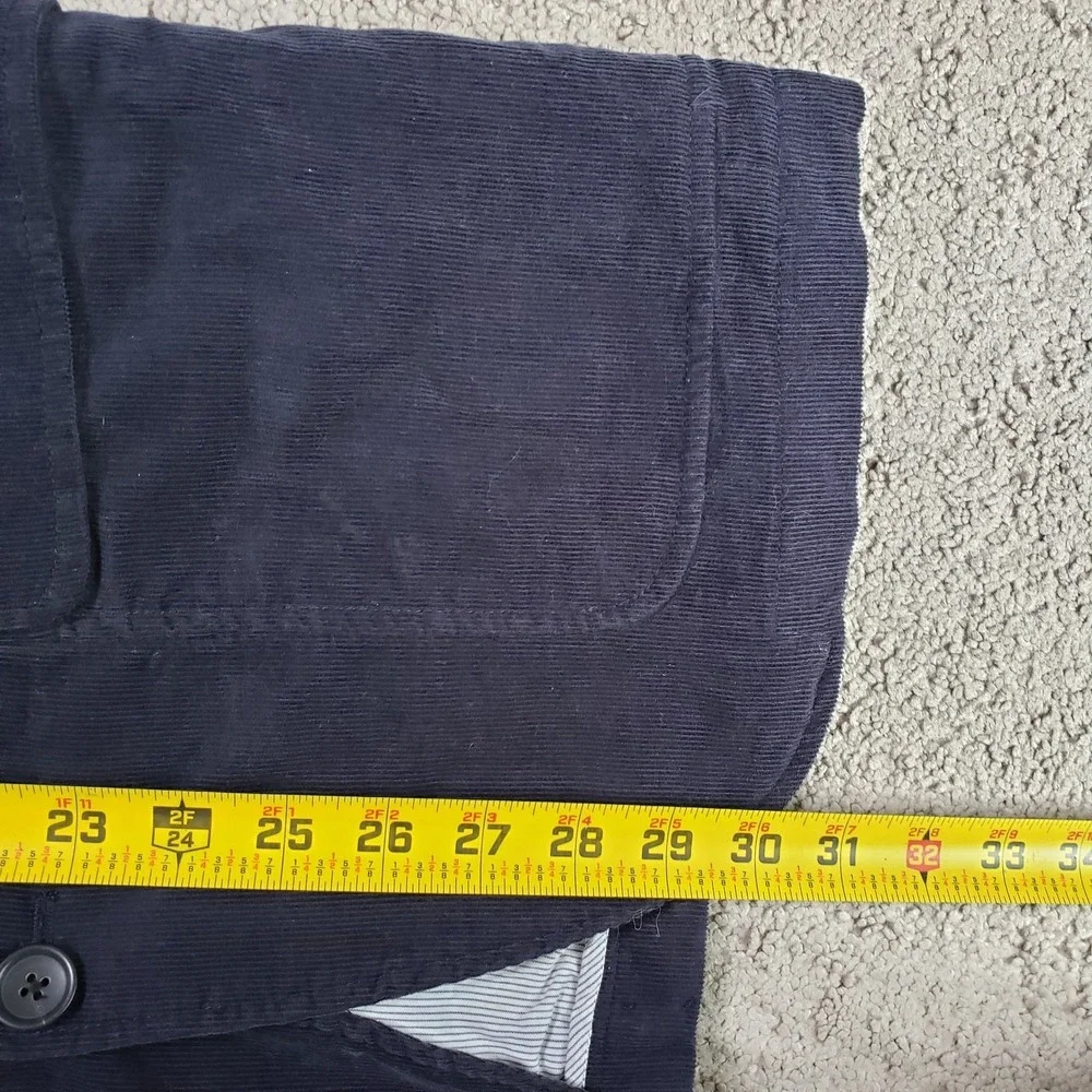 VTG Y2K J Crew Blazer Jacket Men S Navy Corduroy Sport Coat Academia Professor‎